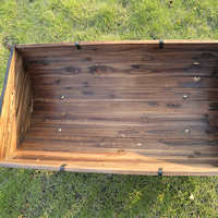 Chariot de jardin décoratif avec roues rustiques écologiques chromées, jardinières pour plantes d'intérieur et d'extérieur, balcon, jardin, bac à plantes en bois
