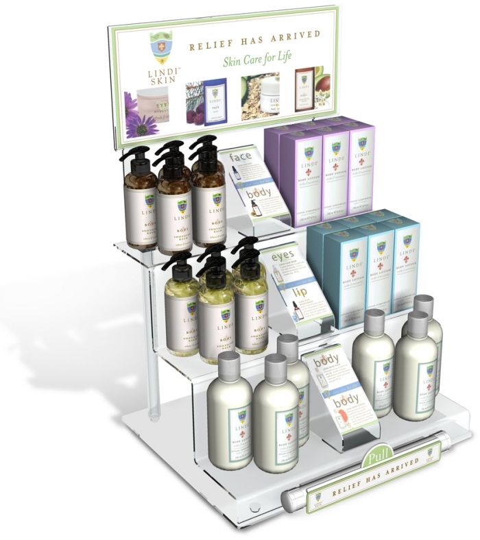 Skin Care Product Countertop Display Stand for Cosmetic Store
