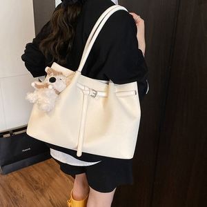 Minimalist Style Solid Color Waterproof PU <b>Totes</b> <b>Bags</b> with Zipper Closure Portable for Women <b>Summer</b> Autumn - Product Image 5