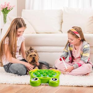 Juguete Educativo Interactivo de Moda: Juego de Escritorio de Ranas Hambrientas, Juego de Golpear a la Rana con Martillo para Niños con Música y Luz - Product Image 6