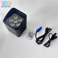 Projecteur LED Par 6-en-1 RGBAW UV rechargeable sur batterie DMX512 en alliage d'aluminium, prise Powercon, prix usine, livraison en Suède