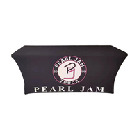 Nappe de table rectangulaire portable de 6 pieds, style anime, imprimée sur mesure, en polyester noir, pour fêtes et événements promotionnels