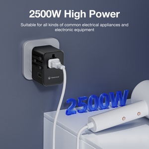 Adaptador de Viaje Universal Wontravel OEM ODM de 30W con 6 Tomas de Corriente y Enchufes EU/UK/AU/US PD - Product Image 4