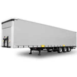 Diskon besar Semi truk 3 Gandar kotak Trailer Semi Trailer untuk kargo transportasi kotak kargo Semi Trailer