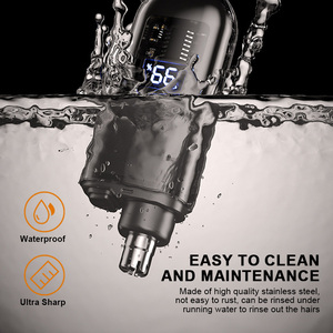 Recortador de vello nasal eléctrico recargable 2 en 1, pantalla Digital, afeitado multicinético, maquinilla de afeitar Unisex, <span class=keywords><strong>afeitadora</strong></span> nasal indolora lavable - Product Image 4