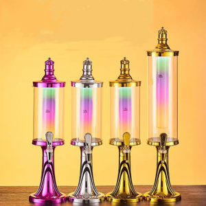 Distributeur de boissons vertical <span class=keywords><strong>avec</strong></span> tour à bière, <span class=keywords><strong>robinet</strong></span>, recharge solaire, réfrigération par glace, design portable pour le stockage de liquides transparents - Product Image 5