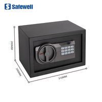 Coffre-fort numérique noir Safewell avec clavier, coffre-fort électronique compact en acier avec serrure de sécurité pour la maison, le bureau, l'argent liquide et les bijoux