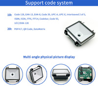 Module de lecture de codes-barres USB EMT8020D à montage fixe avec codes 1D/2D, QR et PDF417 en stock