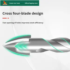 <span class=keywords><strong>Foret</strong></span> en céramique Power Lion, poignée hexagonale, pour briques rouges, béton, verre, acier inoxydable, marbre, perceuse électrique spéciale pour trous - Product Image 4