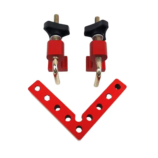 90 Degree Angle Clamp 100/120/140 mm Positioning Squares Alloy Right Angle L Block Woodworking Carpenter Tool With Fixing Clip