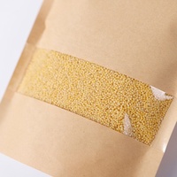 Sachet autoportant populaire en papier kraft, pochette marron à fermeture éclair avec fenêtre, idéal pour l'emballage de biscuits, bonbons, snacks et café.
