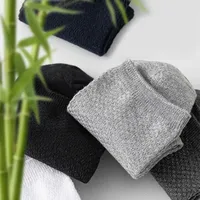 5 Paires Chaussettes en Coton Bambou en Boîte Faible MOQ Chaussettes de Travail Formelles Personnalisées pour Hommes Chaussettes Unisexes en Fibre de Bambou