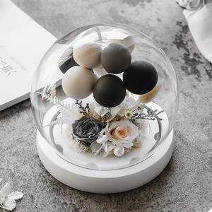 Regalo de Navidad PARA EL Día de San Valentín, adornos de globos de confesión personalizados, cúpula de cristal eterna, flor preservada, rosa con luz Led - Product Image 5