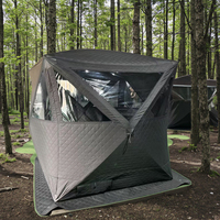 Tente de sauna de camping Warmfire de haute qualité pour 4 saisons, en Oxford 300D imperméable, triple couche, automatique, pop-up, pour 4 à 8 personnes, portable