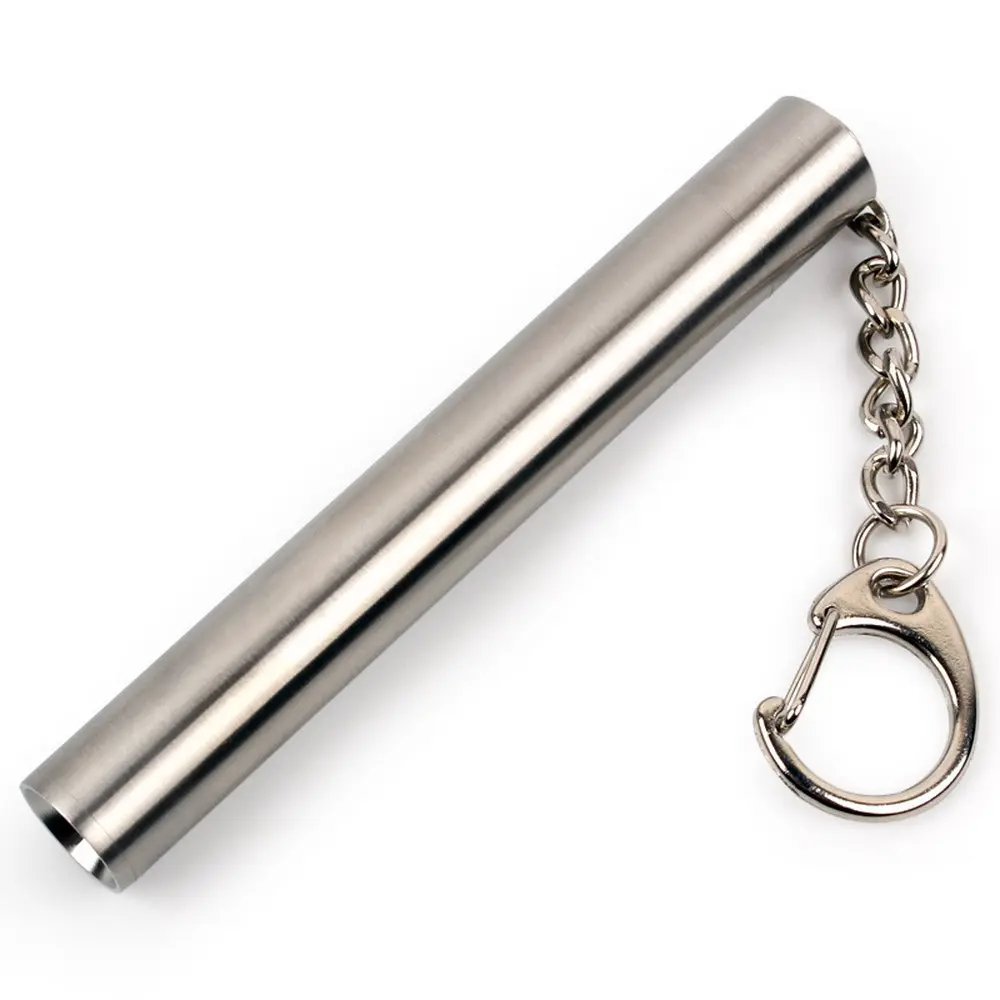 365nm AAA Battery Operated Stainless Steel Mini UV Keychain Lights ZWB2 Filter Ultraviolet Flashlight