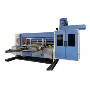 Máquina cortadora e cortadora Slotter para impressora flexográfica totalmente automática de alta velocidade com alta velocidade e preço razoável