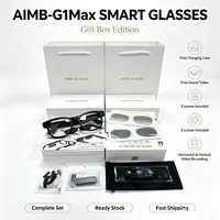 نظارات AIMB-G1 ماكس الذكية للترجمة الفورية للمكالمات والدردشة بالذكاء الاصطناعي وتحرير الصور وتسجيل الفيديو بدون استخدام اليدين