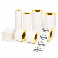 Rouleaux d'étiquettes thermiques vierges 75x50mm pour boîtes de produits, inventaire et impression de codes-barres