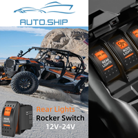 Interrupteur à bascule Rock Lights 12V 24V 5 broches SPST marche/arrêt pour bateau, voiture, camion, camping-car, VTT, UTV, Polaris, Can-Am, Defender