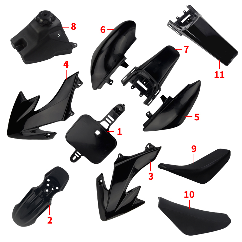 Set komponen plastik sepeda Motor Trail Pit CRF50 kit bodi Fairing plastik, spatbor untuk CRF 50 XR50 , 50cc 70CC 90CC 110cc