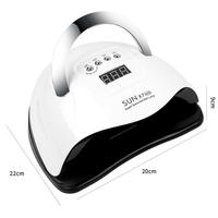 Lampe à ongles UV LED ZHIJIA SUN X7 MAX 320W, portable, séchage rapide, en plastique blanc, pour usage en salon