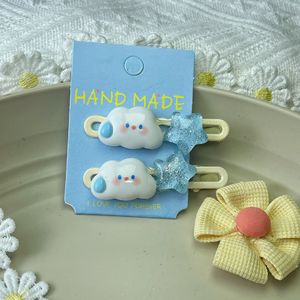 Pinza de Pelo de Plástico con Osito Azul y Corazón para Niñas - Accesorio para el Cabello con Lazo y <span class=keywords><strong>Nube</strong></span> - Product Image 4