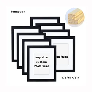 Fengyuan Bilderrahmen Holz Benutzer definiertes Logo und Größe 5 6 7 8 10 Zoll Holz Foto rahmen
