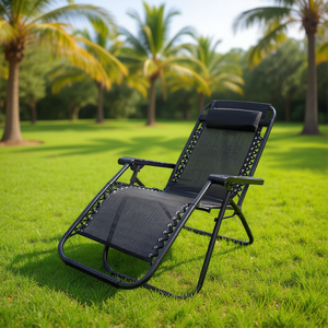 Sdraio Pieghevole Homeera 67x178x110cm, Sedia da Esterno Reclinabile in Rete, Design Minimalista - Product Image 2