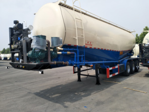 30cbm acier 4 essieux en vrac ciment semi-remorque 45T charge utile pour le marché de la Jordanie - Product Image 5