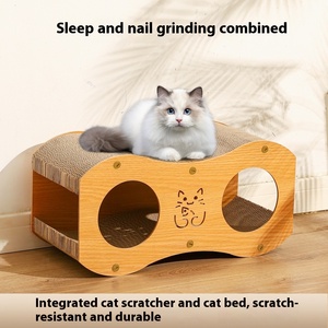 Bền không đổ thùng carton hiện đại tích hợp nhà mèo bốn mùa chống trầy xước dọc mèo leo Khung đồ chơi - Product Image 2