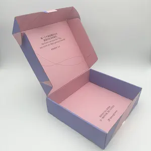 Cajas de correo plegables de papel Kraft corrugado impresas con logotipo en color personalizado grande al por mayor