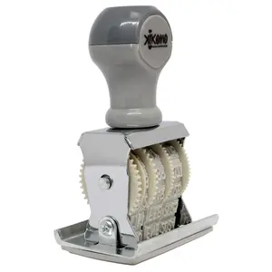 Tampon encreur dateur avec légende pour usage bureautique, en plastique et tampon encreur en mousse pour l'écriture de légendes - Product Image 2