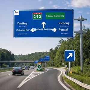 Grand panneau <span class=keywords><strong>de</strong></span> signalisation routière standard personnalisé, réfléchissant, pour sorties directionnelles, panneau <span class=keywords><strong>de</strong></span> signalisation routière et <span class=keywords><strong>de</strong></span> rue réfléchissant pour <span class=keywords><strong>autoroute</strong></span> - Product Image 1