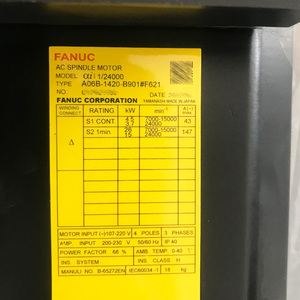 A06B-1420-B901 # F621 A04B-0102-H062 # มอเตอร์แกนหมุน AC ของแท้ใหม่ 24KHB FANUC - Product Image 3