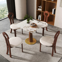 Table de salle à manger ronde moderne en verre Runwood Voxhome pour restaurant, table de petit-déjeuner, bistro, café et chaises (2-4 places)