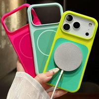 MOQ 500 Desain Baru Casing Silikon Cair Magnetik untuk iPhone 18 Pro Max 17 16 15 Pro Casing Ponsel Silikon Magnetik Ukiran Laser