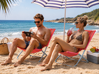Chaise de plage pliante d'extérieur transfrontalière pour loisirs, camping, croquis artistiques, vacances en bord de mer et chaise à ciseaux avec logo