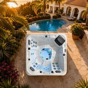Modern Luxury Family 5 Person Spa Tubs Outdoor Spa Hot CE Approved Jacuzzier Spa With Speaker LED Light - Product Image 1