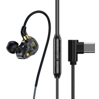 with Microphone Earphone In-ear Headphone High-quality Earbud 3.5mm Type-C Wired Headset for Music Calls Sports Quad Core