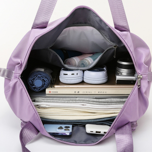 <span class=keywords><strong>Sac</strong></span> <span class=keywords><strong>de</strong></span> <span class=keywords><strong>sport</strong></span> en nylon <span class=keywords><strong>de</strong></span> couleur <span class=keywords><strong>de</strong></span> grande capacité 2023 populaire, séparation humide et sèche, <span class=keywords><strong>sac</strong></span> <span class=keywords><strong>de</strong></span> fitness pliable à double couche pour femmes - Product Image 6
