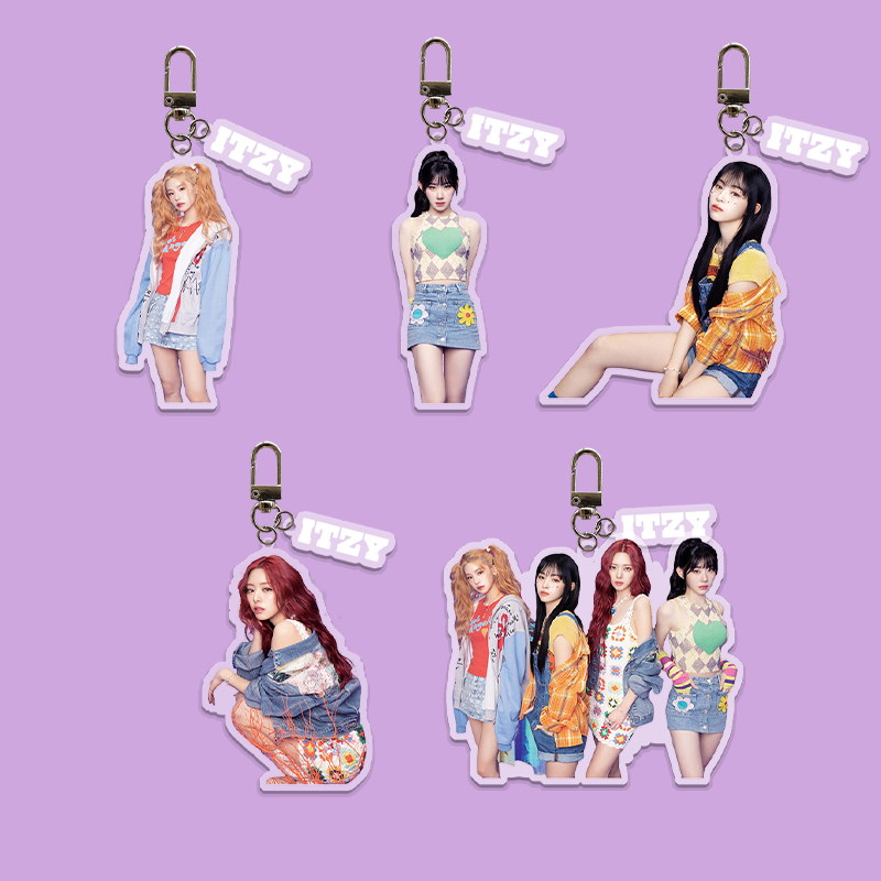 KPOP ITZY Algorhythm JAPAN Single HD Photo Print Acrylic Keyring