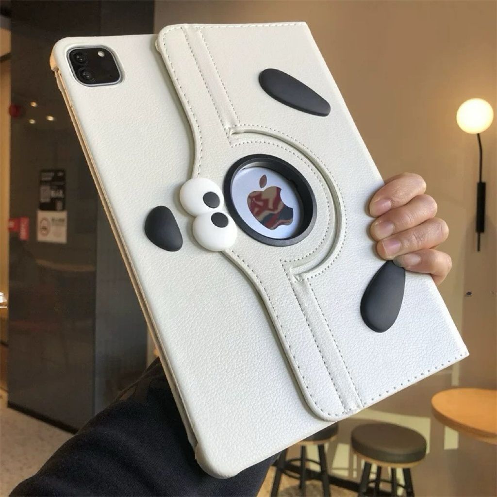 อุปกรณ์ DIY ลูกสุนัขสีขาวนวล-ดำ หมุนได้ 360 องศา