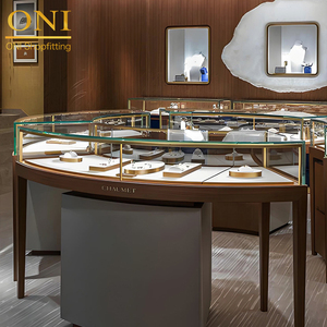 Oni shopfitting đồ trang sức sang trọng <span class=keywords><strong>Showcase</strong></span> hiển thị tủ kính led tùy chỉnh hiện đại cao cấp cửa hàng bán lẻ showroom - Product Image 4