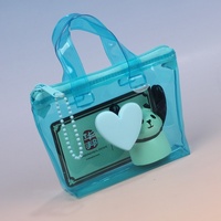 Pochette à monnaie transparente en PVC 2026, étui à rouge à lèvres et porte-clés avec dragonne, mini trousse de toilette étanche pour les voyages quotidiens