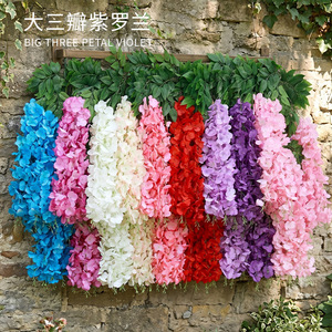 Grande guirlande artificielle de glycine à trois pétales Xinchengzhi, 100-200 cm, fleur en soie, plante suspendue décorative pour plafond de mariage - Product Image 1