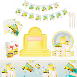 Platos, Vasos y Servilletas con Temática de Graduación DAMAI, Platos de Papel Desechables para Graduación, Artículos de Fiesta, Decoraciones, para 8 Personas - Product Image 1