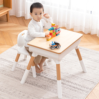 Prix de Gros Mobilier de Maternelle Personnalisé Table et Chaise d'Étude en Bois pour Enfants