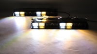 Luces de Emergencia Amarillas y Blancas para Vehículos, 96 LED, Luces de Emergencia para Tablero, Luces Estroboscópicas para Parabrisas Trasero, Luces de Advertencia Intermitentes de Seguridad