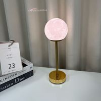 Lampe de camping, lampe lune, lampe de chevet de chambre à coucher, lampe de chevet à intensité variable, moderne avec 3 températures de couleur, lampe de table de chevet USB