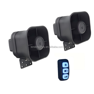 Haut-parleurs sirène carrés pour <span class=keywords><strong>moto</strong></span>, <span class=keywords><strong>60</strong></span> watts, deux amplificateurs compacts avec trois tons d'alarme ASO30T - Product Image 1